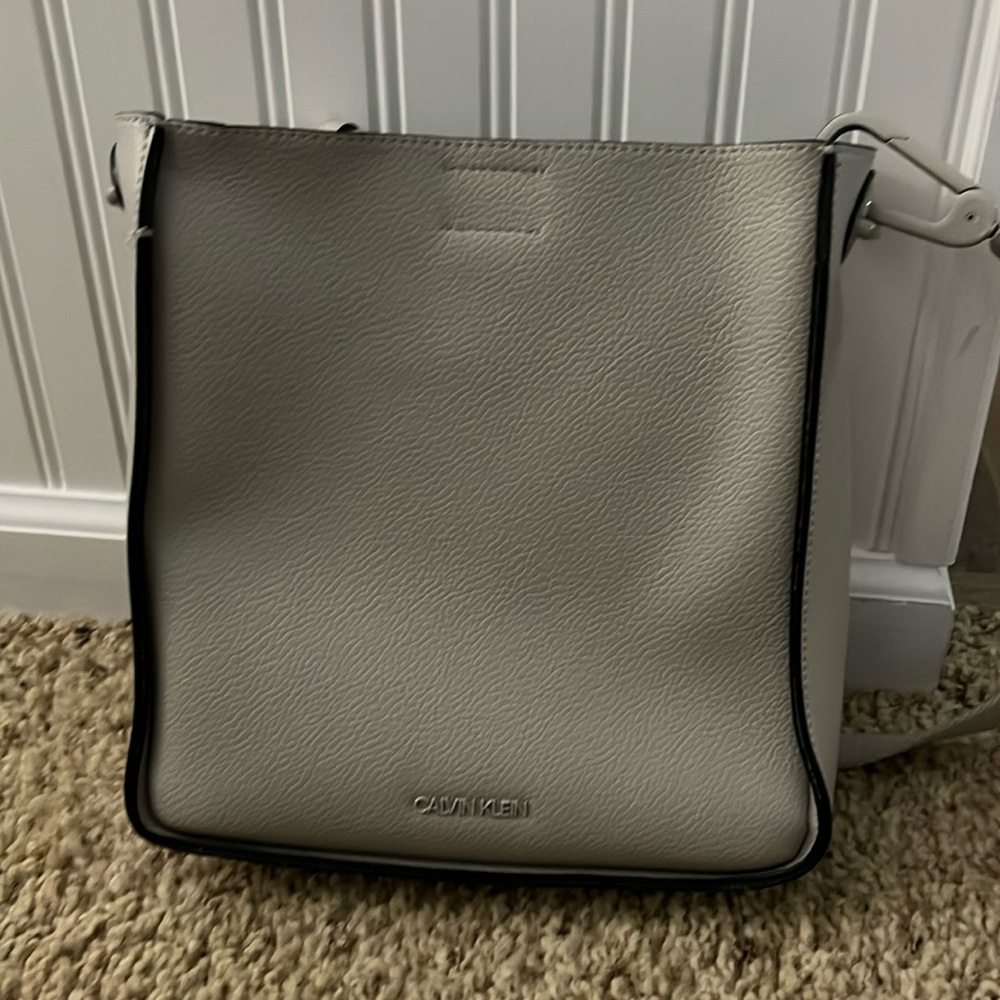 Calvin Klein grey/stone colored purse